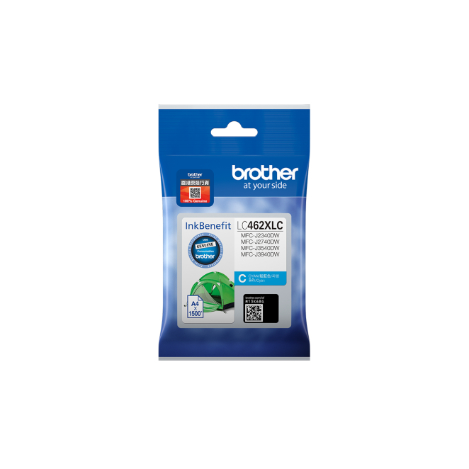 Brother LC462XLC cartucho de tinta 1 pieza(s) Original Alto rendimiento (XL) Cian