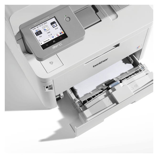 Brother MFC-L8390CDW impresora multifunción vista lateral