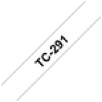 Brother TC-291 cinta para impresora de etiquetas Negro sobre blanco