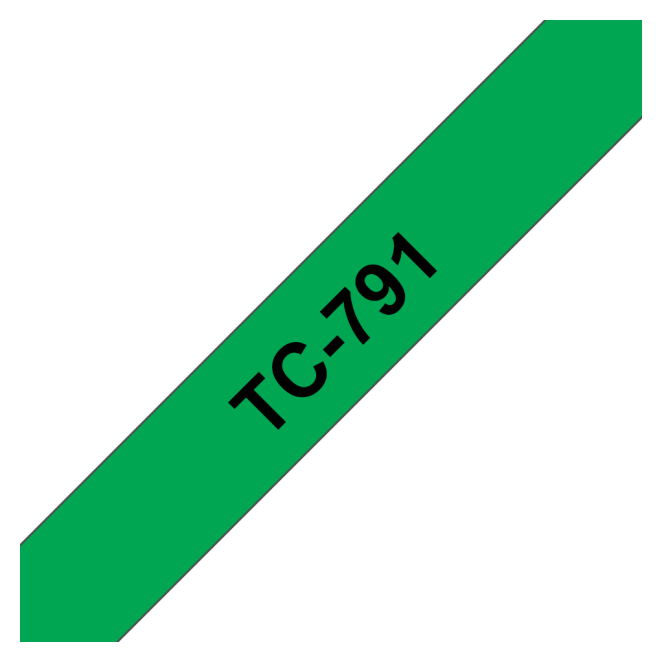 Brother TC-791 cinta para impresora de etiquetas Negro sobre verde