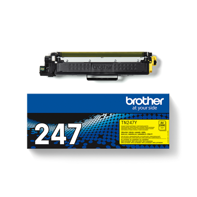 Brother TN-247Y cartucho de tóner alta calidad de impresión