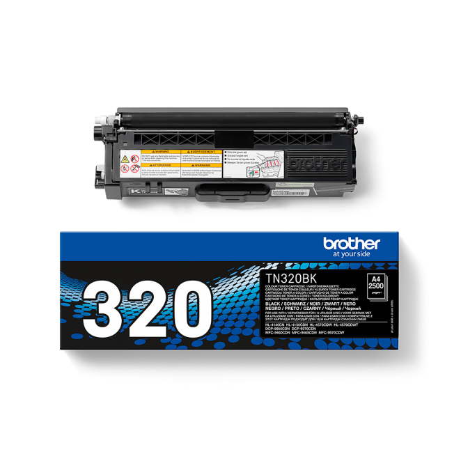 Brother TN-320BK empaquetado para protección