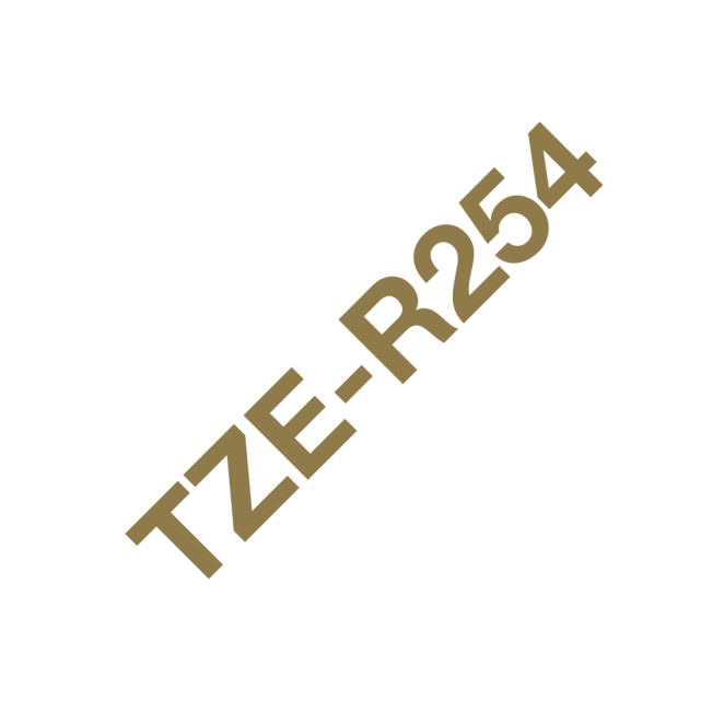 Brother TZE-R254 cinta para impresora de etiquetas Oro sobre blanco