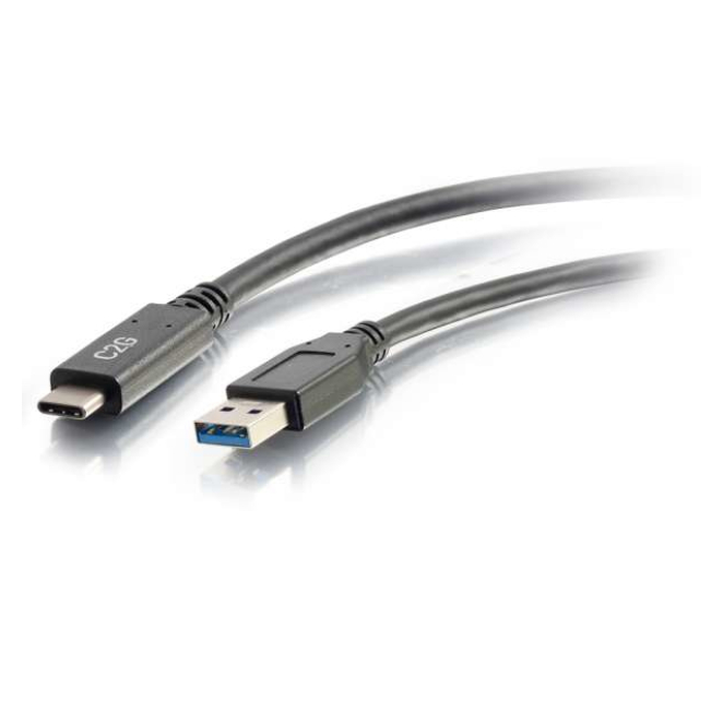 C2G CABLE M/M USB 3.0 USB-C A USB-A 1,8 M, NEGRO