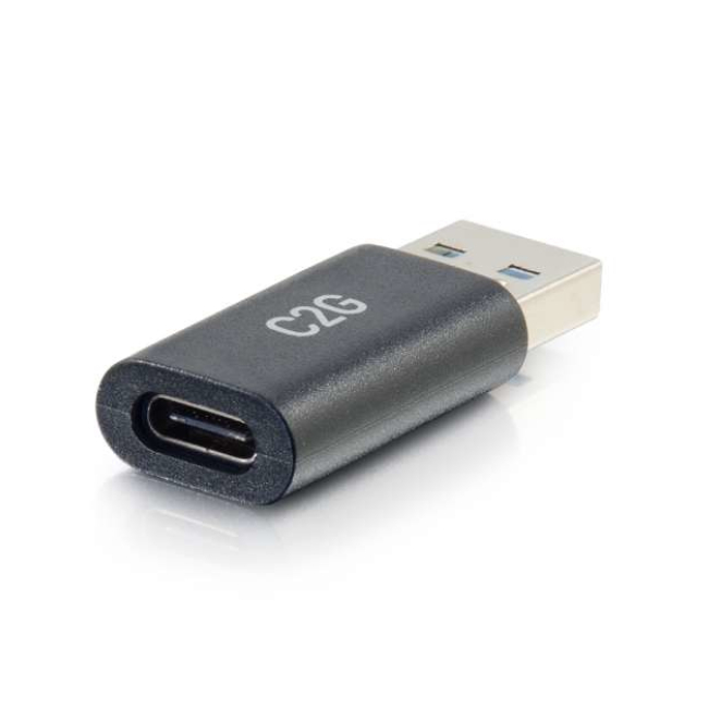C2G Convertidor adaptador USB-C® hembra a USB-A macho SuperSpeed de 5 GB/s