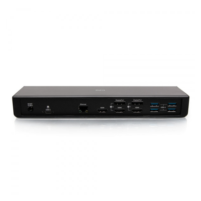 Base de triple pantalla C2G con puertos USB