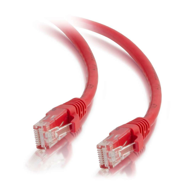 C2G Cable de conexión de red de 3 m Cat5e sin blindaje y con funda (UTP), color rojo