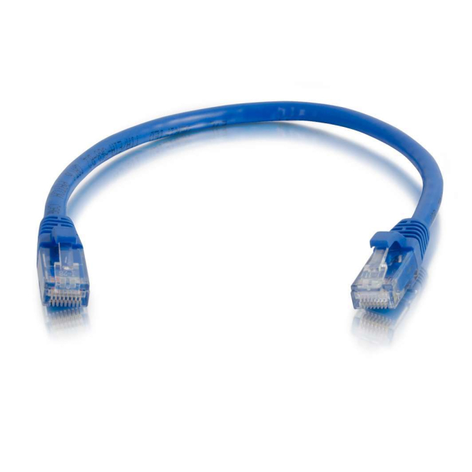 C2G Cable de conexión de red de 2 m Cat6 sin blindaje y con funda (UTP), color azul