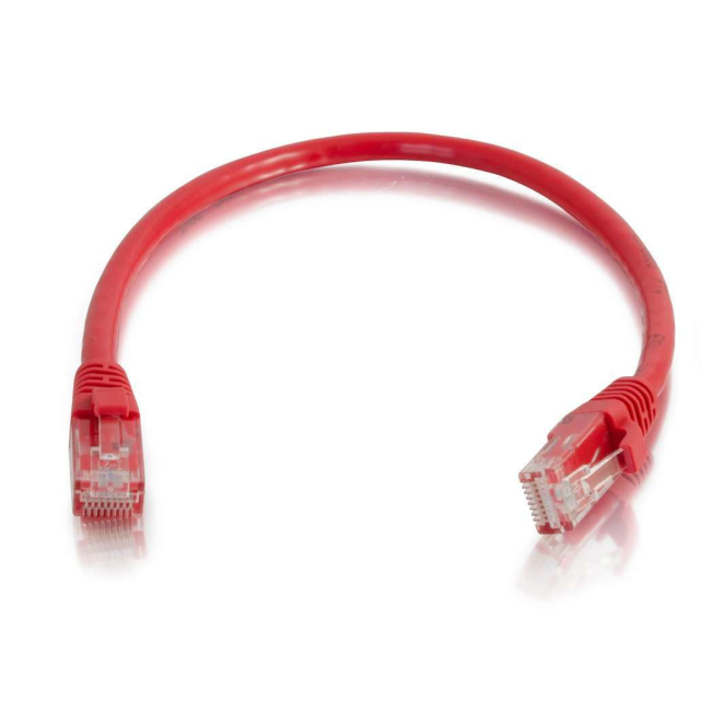 C2G Cable de conexión de red de 2 m Cat6 sin blindaje y con funda (UTP), color rojo