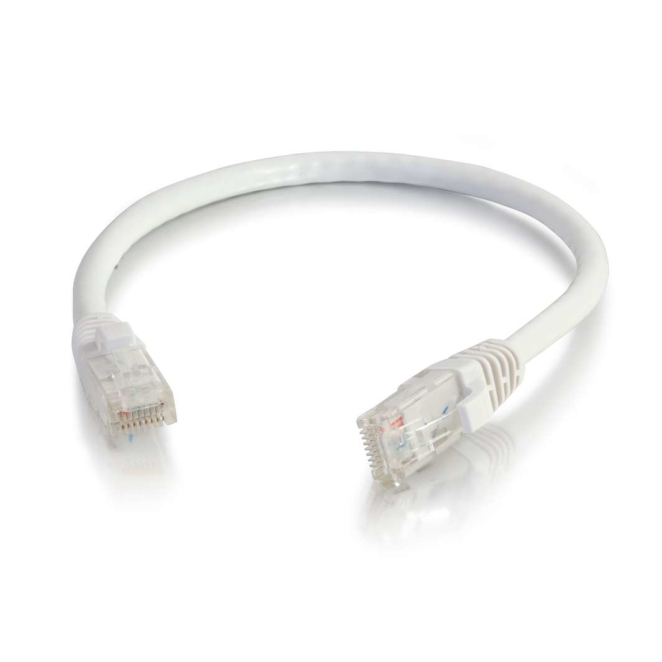 C2G Cable de conexión de red de 2 m Cat6 sin blindaje y con funda (UTP), color blanco
