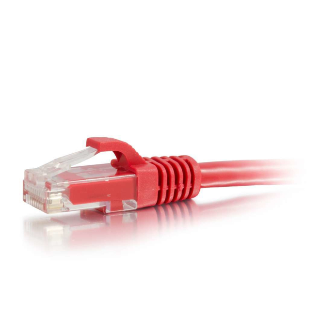 C2G Cable de conexión de red de 3 m Cat6 sin blindaje y con funda (UTP), color rojo