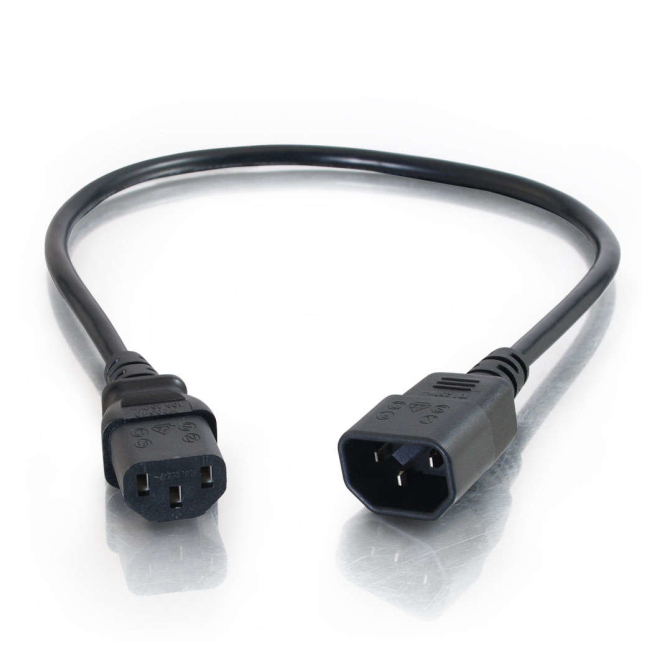 C2G Alargo de cable de alimentación de ordenador de 2 m 18 AWG (IEC320C13 a IEC320C14) primera imagen