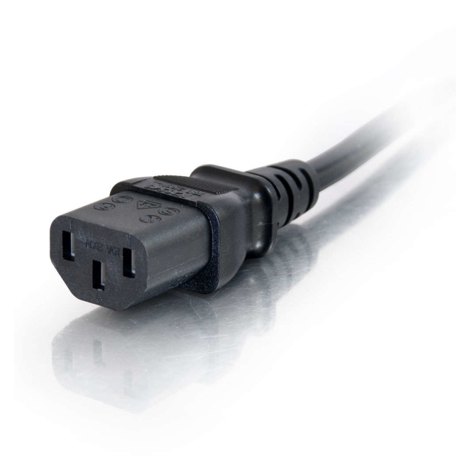 C2G Alargo de cable de alimentación de ordenador de 2 m 18 AWG (IEC320C13 a IEC320C14) segunda imagen