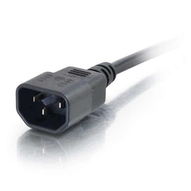 C2G Alargo de cable de alimentación de ordenador de 2 m 18 AWG (IEC320C13 a IEC320C14) tercera imagen