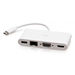C2G Adaptador multipuerto de USB-C® a HDMI®, VGA, USB-A y RJ45 - 4K 30 Hz - Blanco