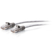 C2G Cable de conexión Ethernet delgado sin apantallar (UTP) con protección antienganche Cat6a de 0,3 m - Gris