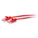 C2G Cable de conexión Ethernet delgado sin apantallar (UTP) con protección antienganche Cat6a de 3 m - Rojo
