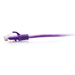 C2G Cable de conexión Ethernet delgado sin apantallar (UTP) con protección antienganche Cat6a de 0,3 m - Violeta