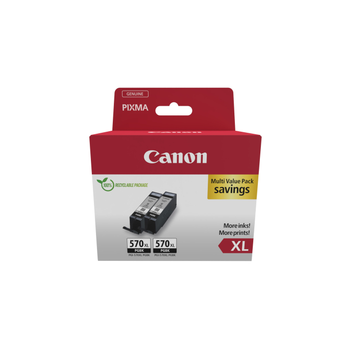 Canon 0318C010 cartucho de tinta 2 pieza(s) Original Alto rendimiento (XL) Negro
