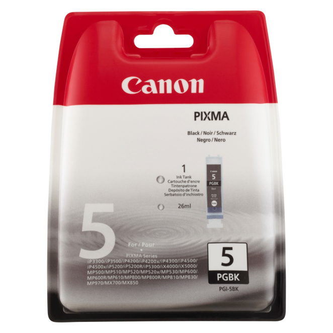 Canon PGI-5BK cartucho de tinta 1 pieza(s) Original Rendimiento estándar Negro