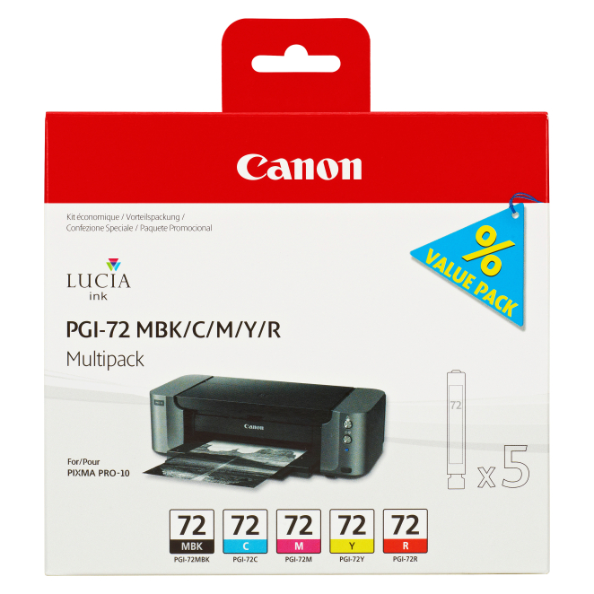 Canon 6402B009 cartucho de tinta 5 pieza(s) Original Rendimiento estándar Cian, Magenta, Negro mate, Rojo, Amarillo