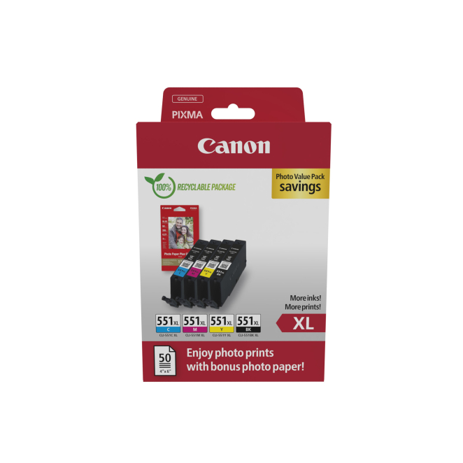 Canon 6443B008 cartucho de tinta 4 pieza(s) Original Alto rendimiento (XL) Negro, Cian, Magenta, Amarillo