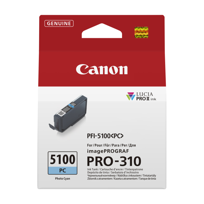 Canon PFI-5100 PC cartucho de tinta 1 pieza(s) Original Fotos cian