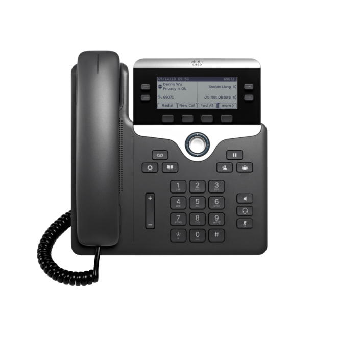 Cisco 7821 teléfono IP Negro, Plata 2 líneas