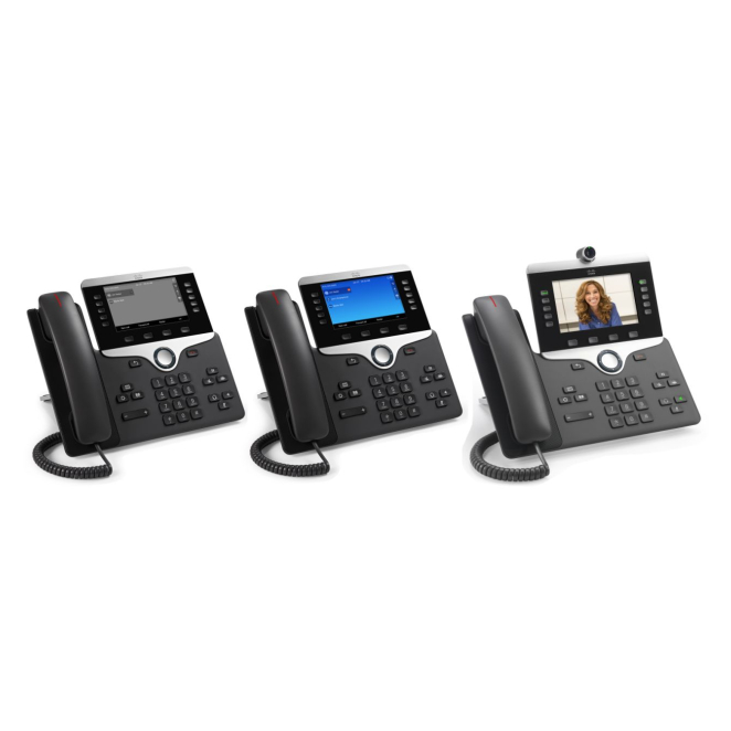 Cisco 8851 teléfono IP Negro vista frontal