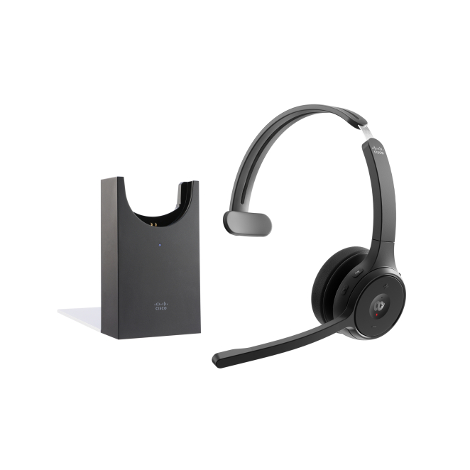 Cisco HS-WL-721-BUNAS-C auricular y casco Auriculares Inalámbrico Diadema Oficina/Centro de llamadas Bluetooth Base de carga Negro