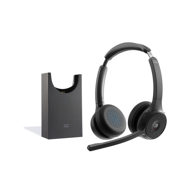Cisco HS-WL-722-BUNAS-C auricular y casco Auriculares Inalámbrico Diadema Oficina/Centro de llamadas Bluetooth Base de carga Negro