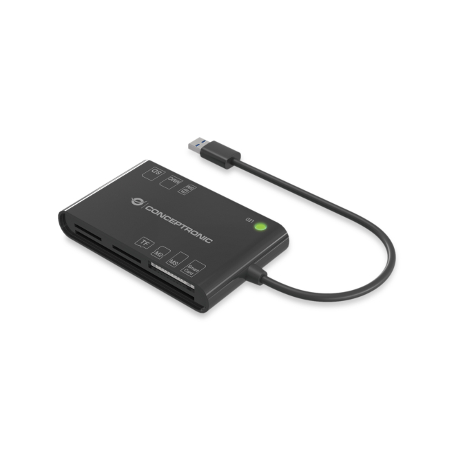 Conceptronic BIAN01B lector de tarjeta inteligente Interior USB 3.2 Gen 1 (3.1 Gen 1) Negro