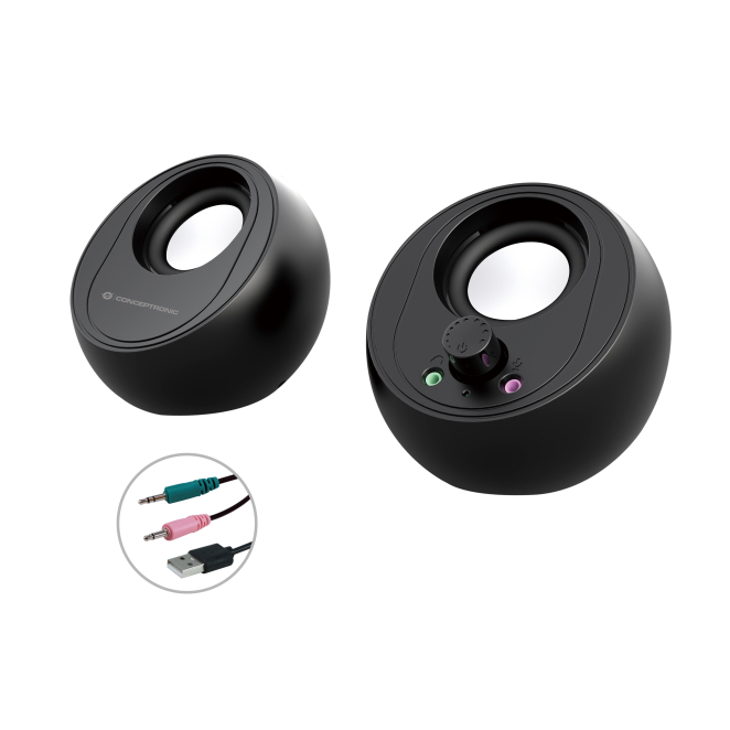 Conceptronic BJORN01B altavoz De 2 vías Negro Inalámbrico y alámbrico 10 W