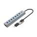 Conceptronic HUBBIES21G hub de interfaz USB 3.2 Gen 1 (3.1 Gen 1) Type-A 5000 Mbit/s Gris