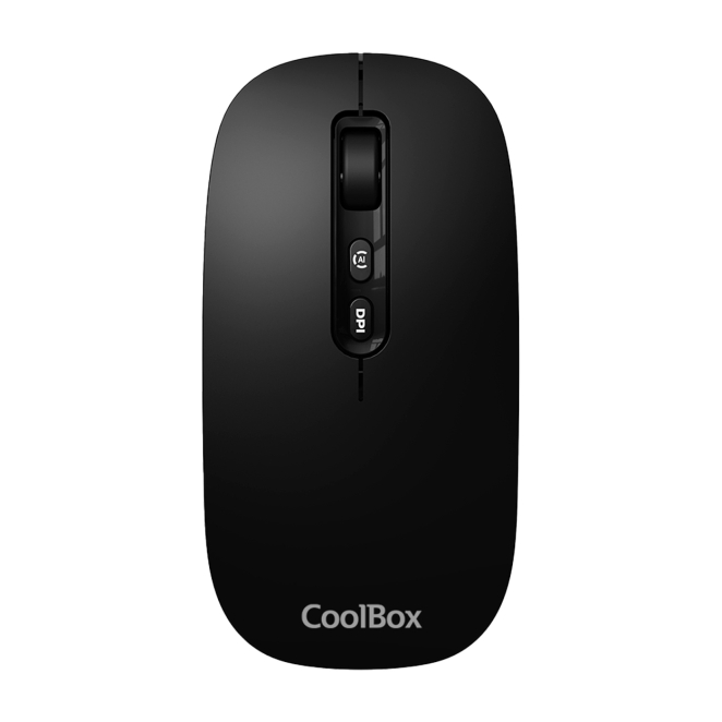 CoolBox RATON W02 IA Negro Inalámbrico Recargable 500mAh RF+BT 1600DPI Copilot SilentClick