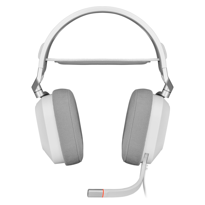 Corsair HS80 RGB USB Auriculares Alámbrico De mano Juego Blanco vista frontal