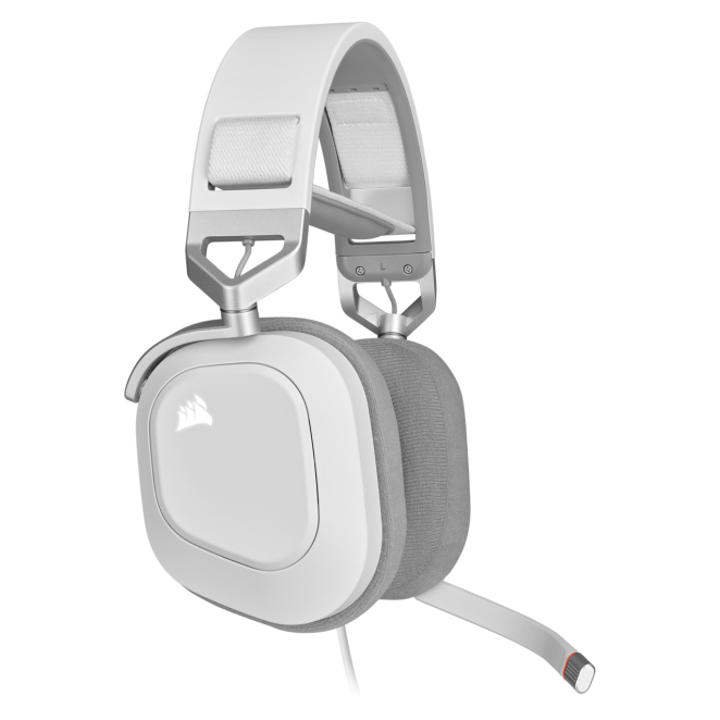 Corsair HS80 RGB USB Auriculares Alámbrico De mano Juego Blanco lateral
