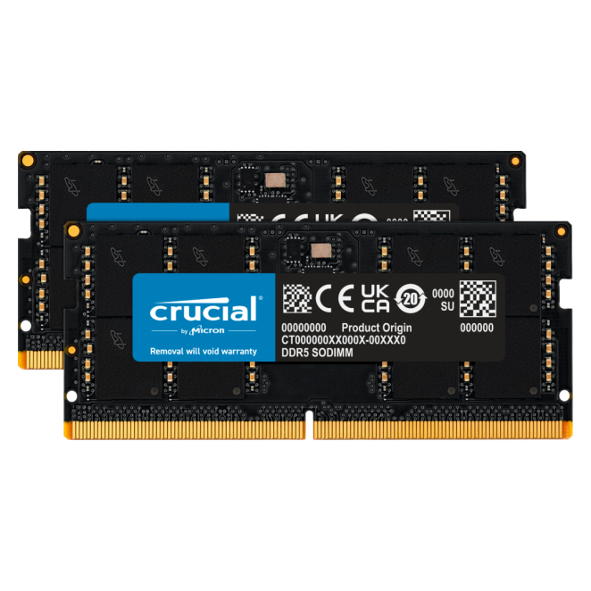 Crucial CT2K32G56C46S5 módulo de memoria 64 GB 2 x 32 GB DDR5 262-pin SO-DIMM