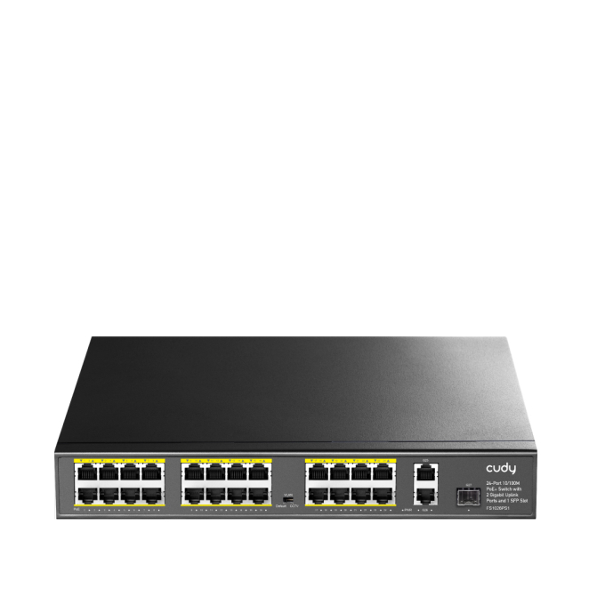 Cudy FS1026PS1 switch No administrado Gigabit Ethernet (10/100/1000) Energía sobre Ethernet (PoE) Negro