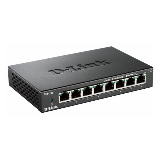 D-Link DES-108 Negro