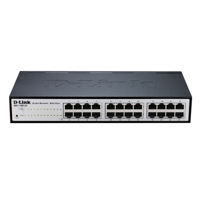 D-Link DGS-1100-24V2 Gestionado L2 Gigabit Ethernet (10/100/1000) 1U Negro, Gris