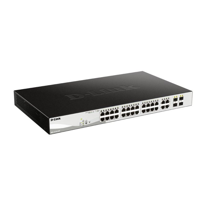 D-Link DGS-1210-24P Gestionado L2 Gigabit Ethernet (10/100/1000) Energía sobre Ethernet (PoE) Negro