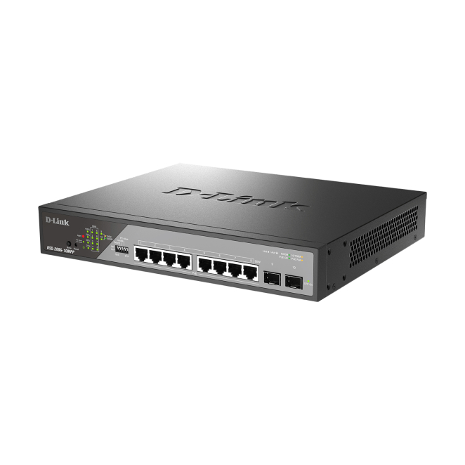 D-Link DSS-200G-10MPP/E Switch con PoE y VLAN