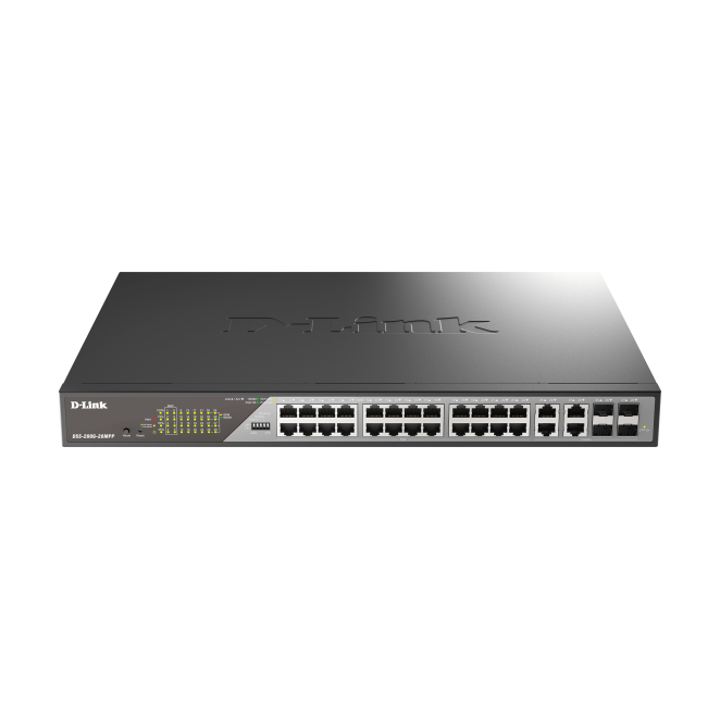 D-Link DSS-200G-28MP/E switch Gestionado L2 Gigabit Ethernet (10/100/1000) Energía sobre Ethernet (PoE) 1U Gris