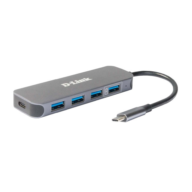 D-Link DUB-2340 hub de interfaz USB Tipo C 5000 Mbit/s Gris