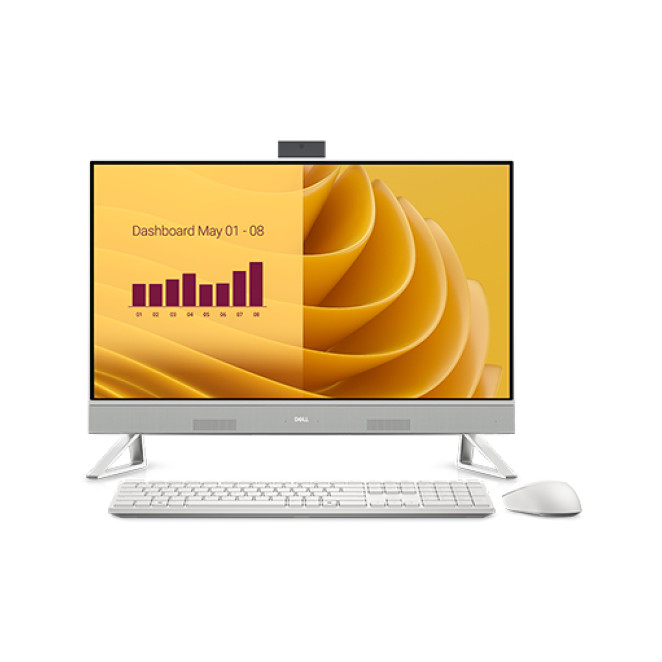 DELL EC27250 Intel Core 5 120U 68,6 cm (27") 1920 x 1080 Pixeles PC todo en uno 16 GB DDR5-SDRAM 512 GB SSD Windows 11 Pro Wi-Fi 6E (802.11ax) Blanco
