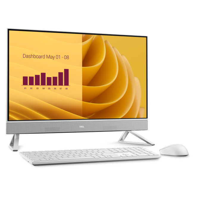 DELL EC27250 Intel Core 5 120U 68,6 cm (27") 1920 x 1080 Pixeles PC todo en uno 16 GB DDR5-SDRAM 512 GB SSD Windows 11 Pro Wi-Fi 6E (802.11ax) Blanco
