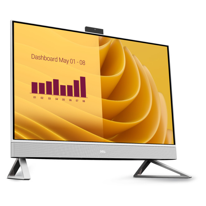 DELL EC27250 Intel Core 5 120U 68,6 cm (27") 1920 x 1080 Pixeles PC todo en uno 16 GB DDR5-SDRAM 512 GB SSD Windows 11 Pro Wi-Fi 6E (802.11ax) Blanco