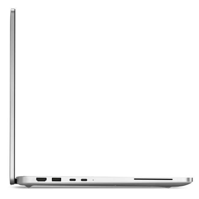 Vista lateral del portátil DELL Pro 16 Plus PB16255