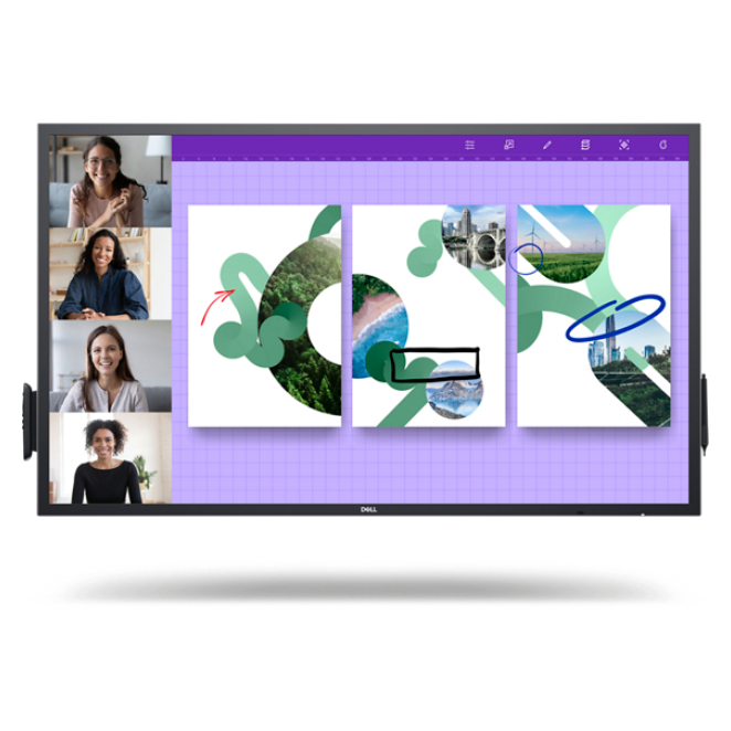 DELL P5524QT Panel plano interactivo 139,7 cm (55″) LCD 350 cd / m² 4K Ultra HD Negro Pantalla táctil